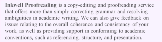 Inkwell Proofreading is